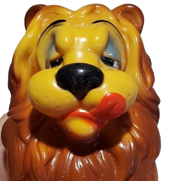 Vtg Money Lover Bank Hungry Lion 1971 N.Y. Vinyl Prod. Comp coin change piggy - Picture 2 of 15